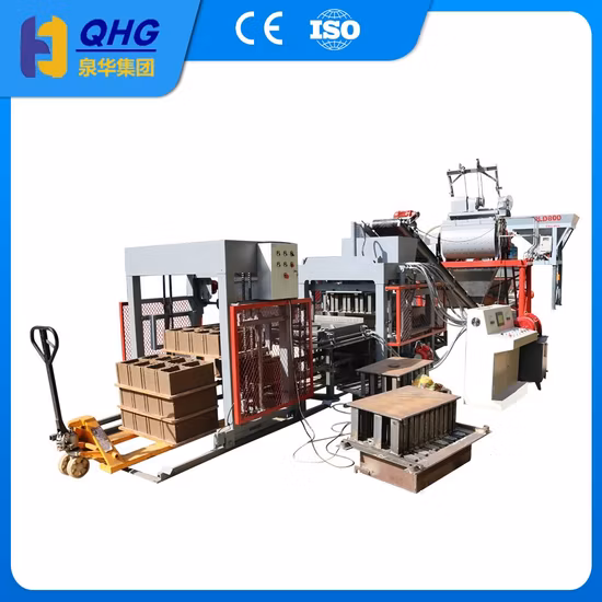 Qt8-15 Full Automatic Hydraulic Color Paver Interlocking Building Hollow Solid Fly Ash Sand Cement Concrete Block Brick Making Machine with Lowest Price